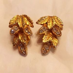 Eisenberg Ice Clip-on Leaf Earrings